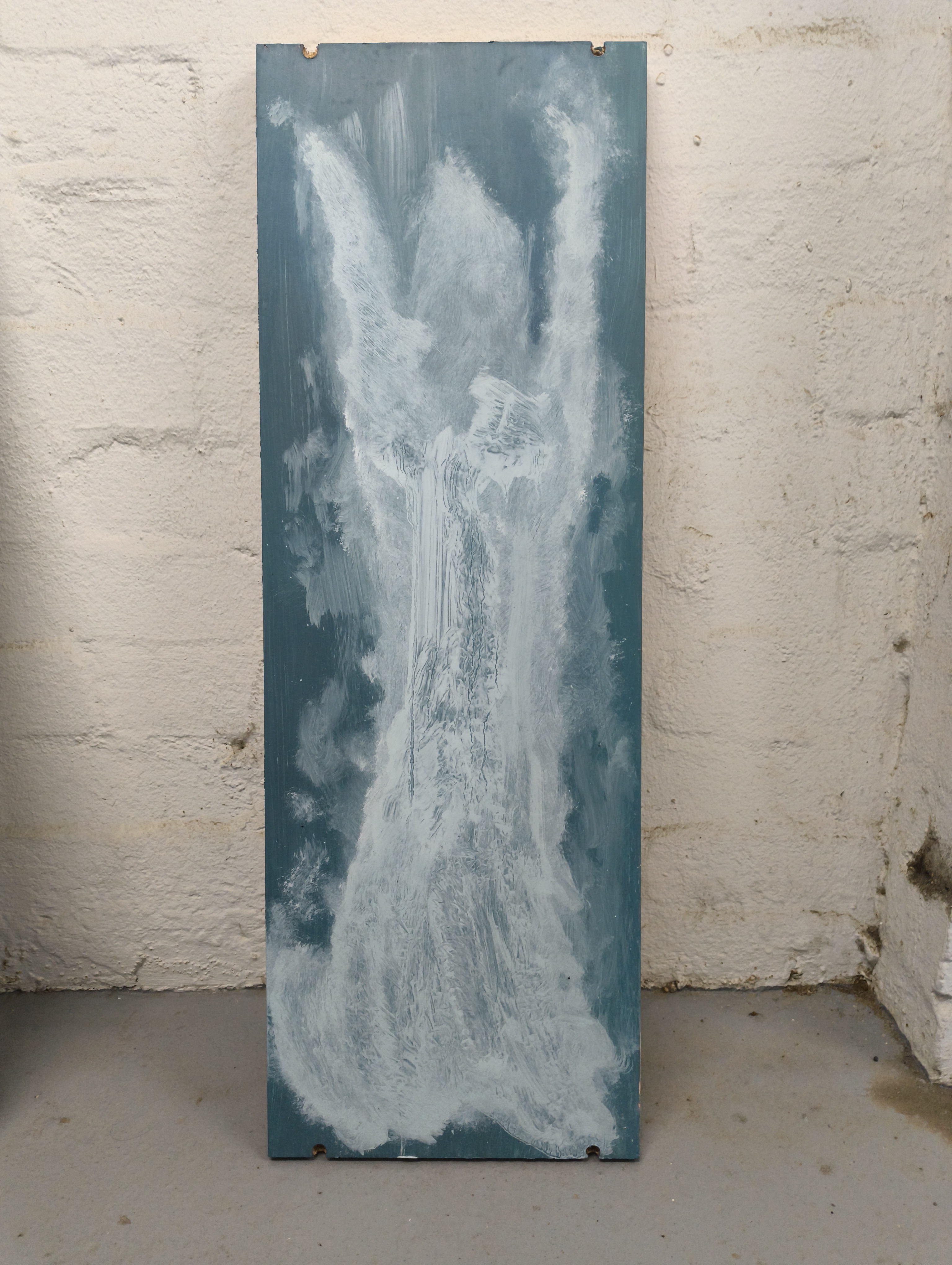 Angel 3, oil on bookcase panel