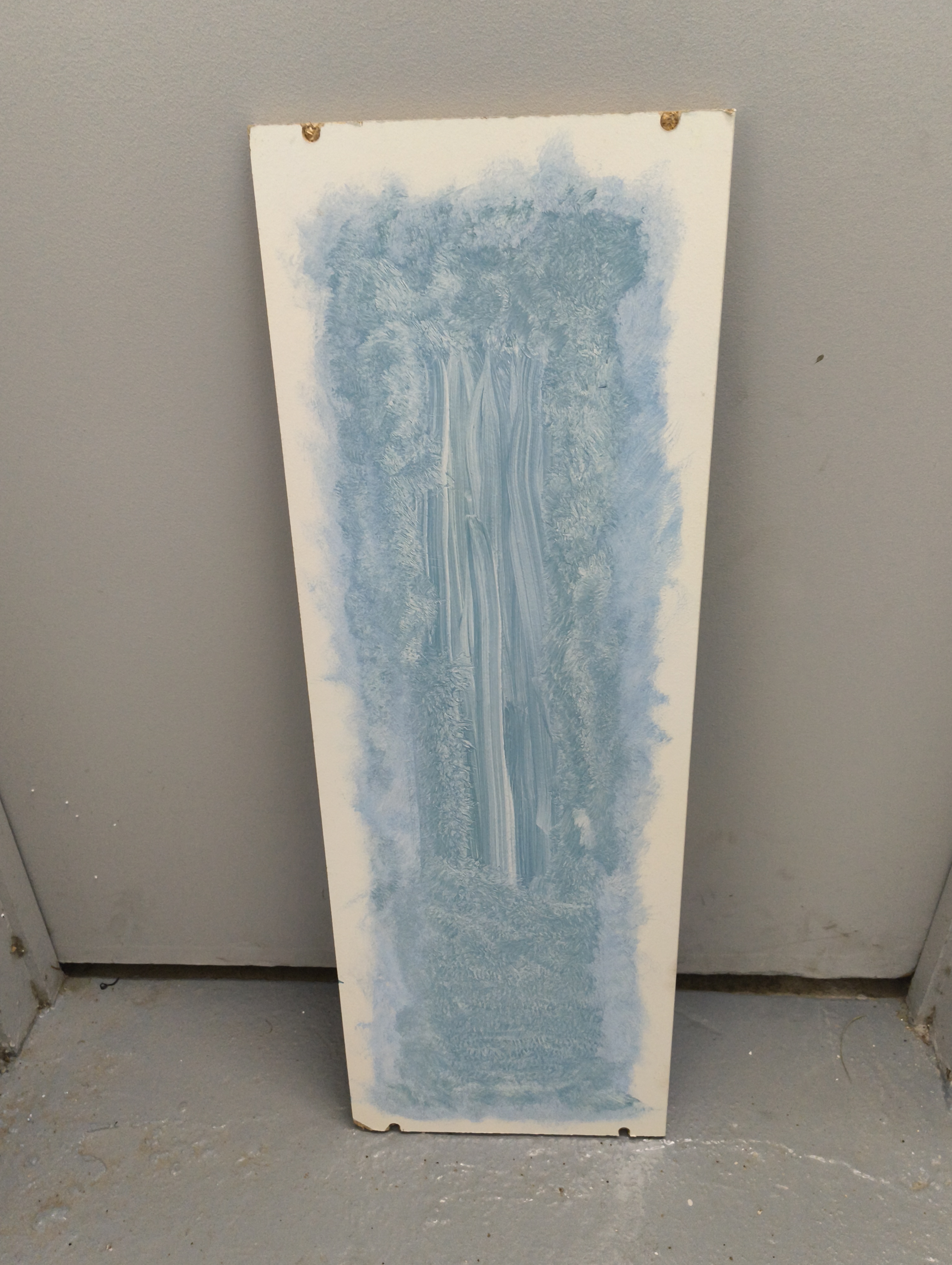 waterfall, oil painting on panel